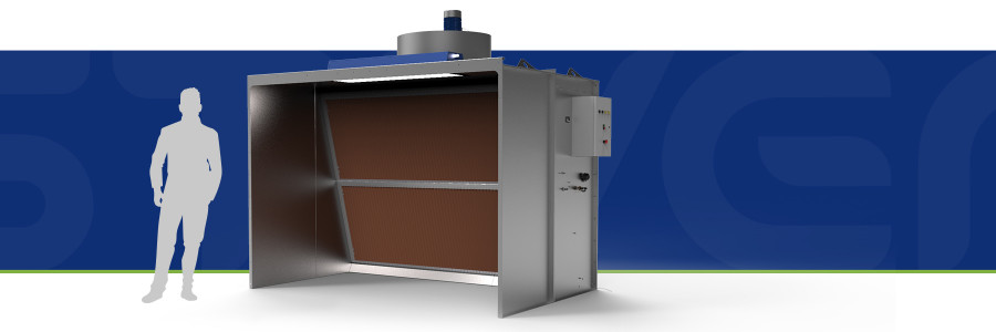 Cabine de peinture ventilation verticale — Industrie-Systèmes